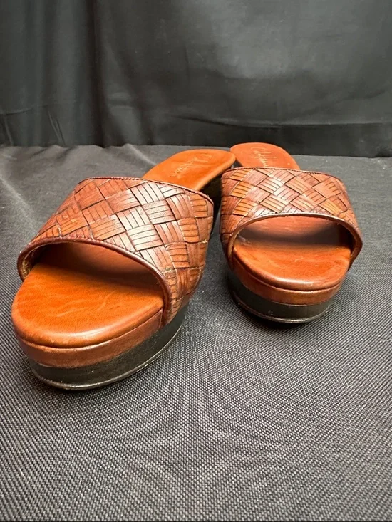 Cole Haan Brown Woven Leather Slide Sandals Woman’s 8 - Picture 4 of 11